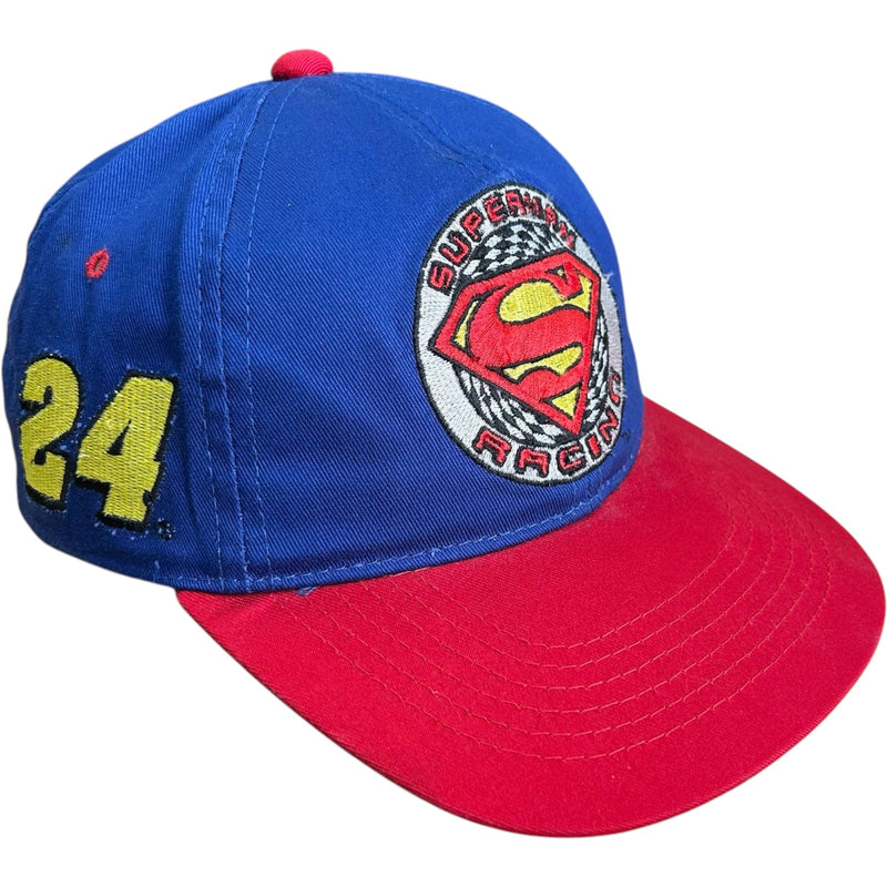 Vintage Chase Authentics Superman Racing #24 Snapback Hat