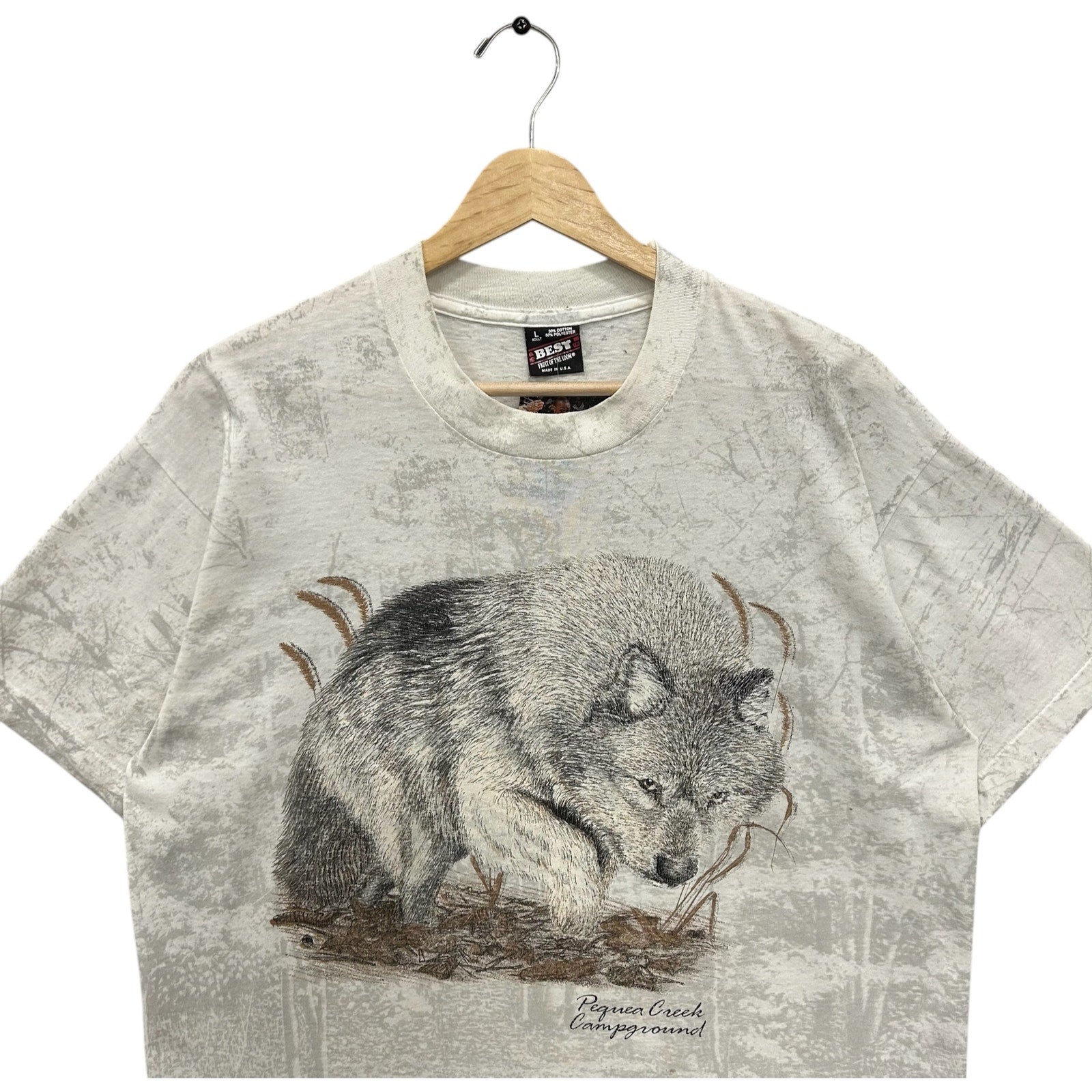 Vintage Pegnea Creek Campground Wolf Tee