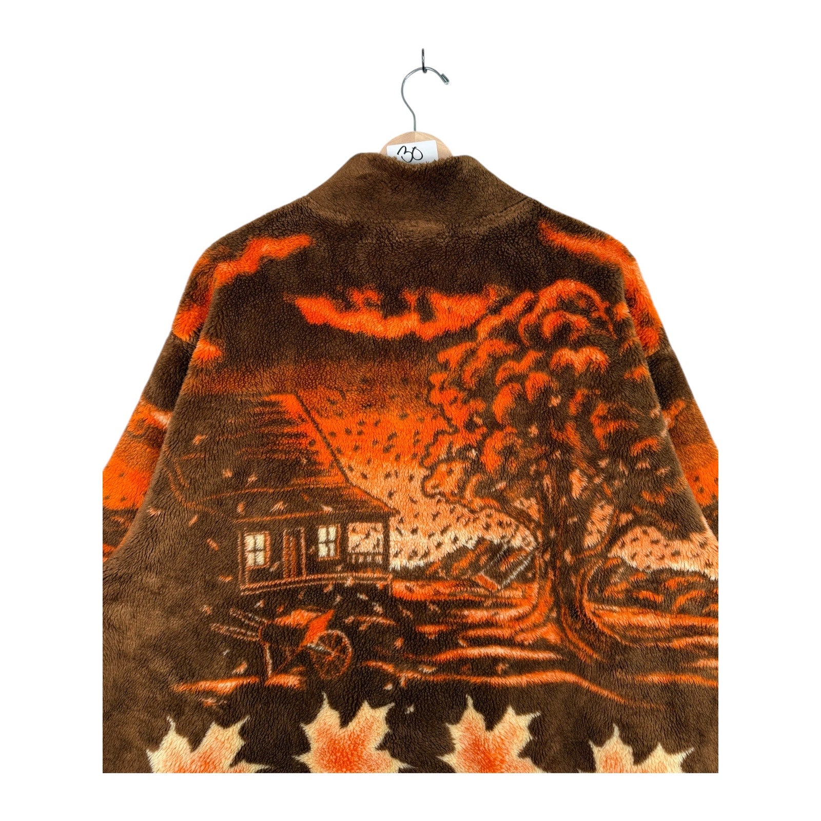 Vintage Maple Leaf Autumn Full Zip Fleece