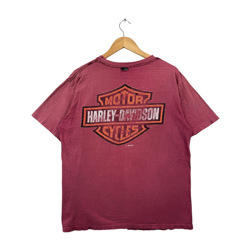 Vintage Harley Davidson Motorcycle Graphic T-Shirt