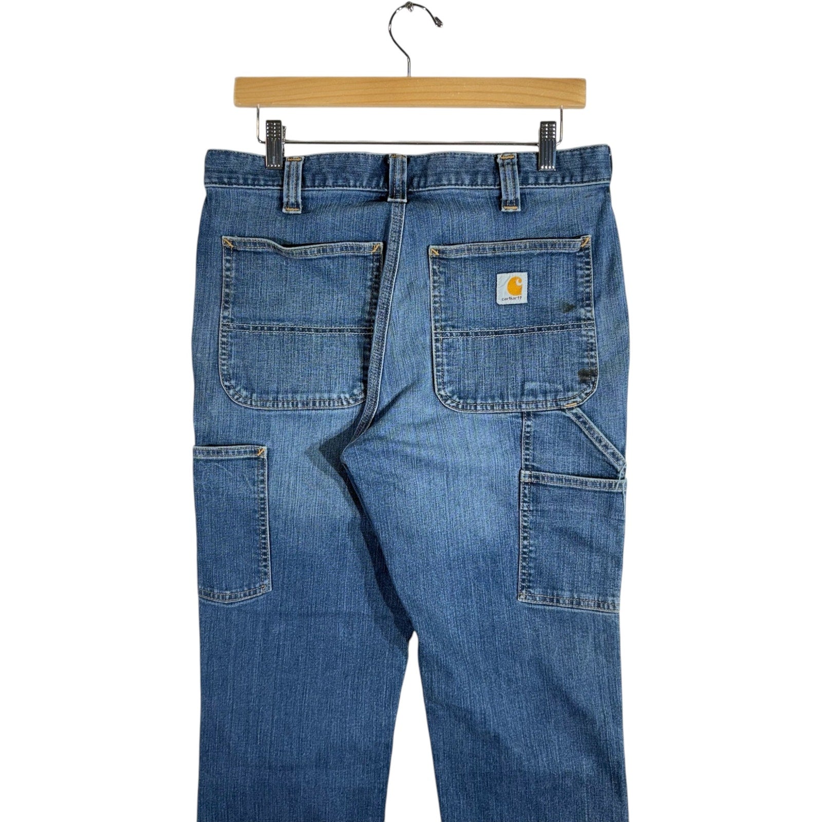 Vintage Carhartt Slim Fit Denim Carpenter Pants 32x30