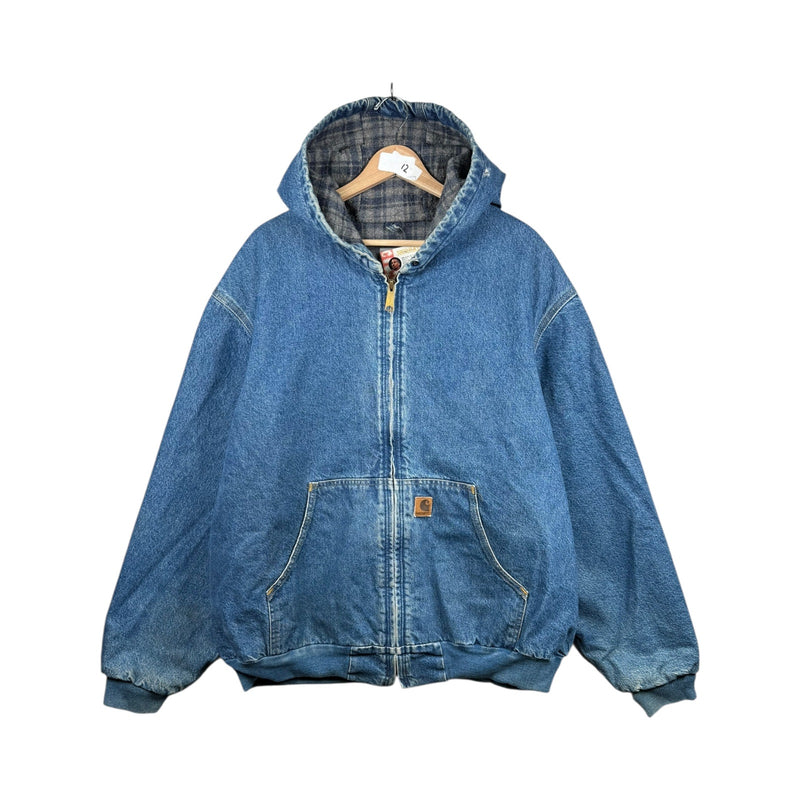 Vintage Carhartt Denim Workwear Full Zip Jacket