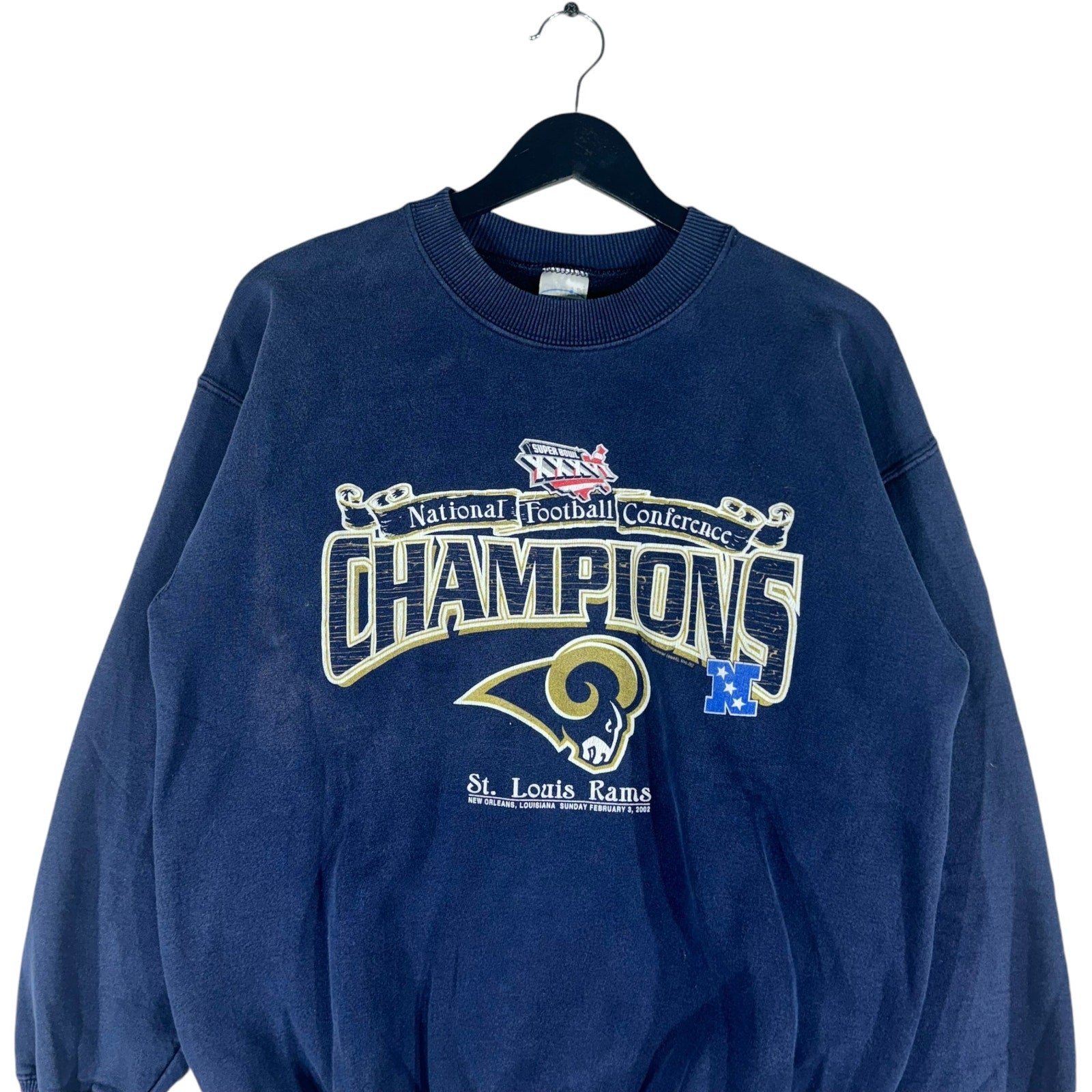 Vintage NFL St. Louis Rams Super Bowl 34 Champions Crewneck