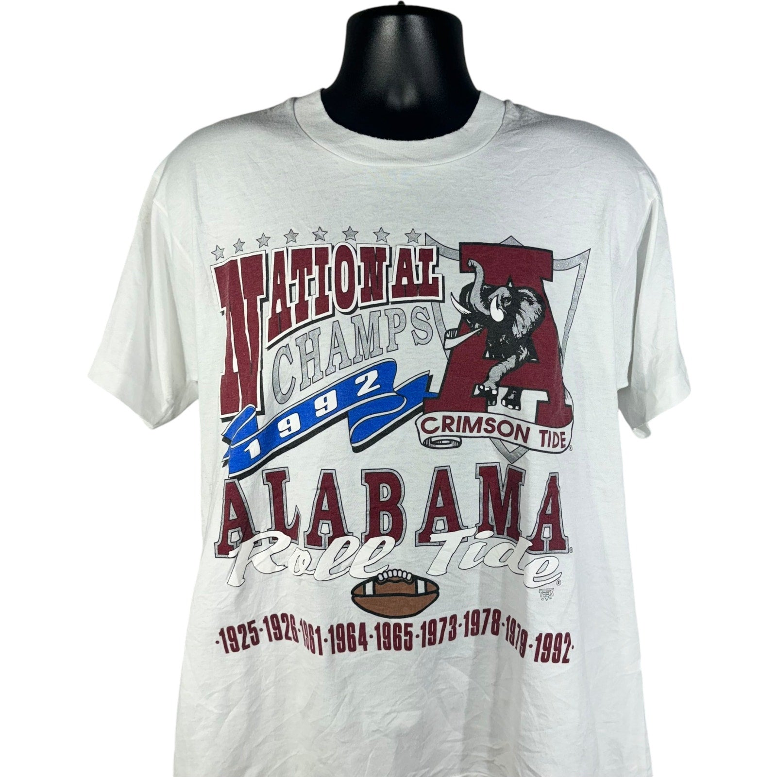 Vintage Alabama National Champions University Tee 1992