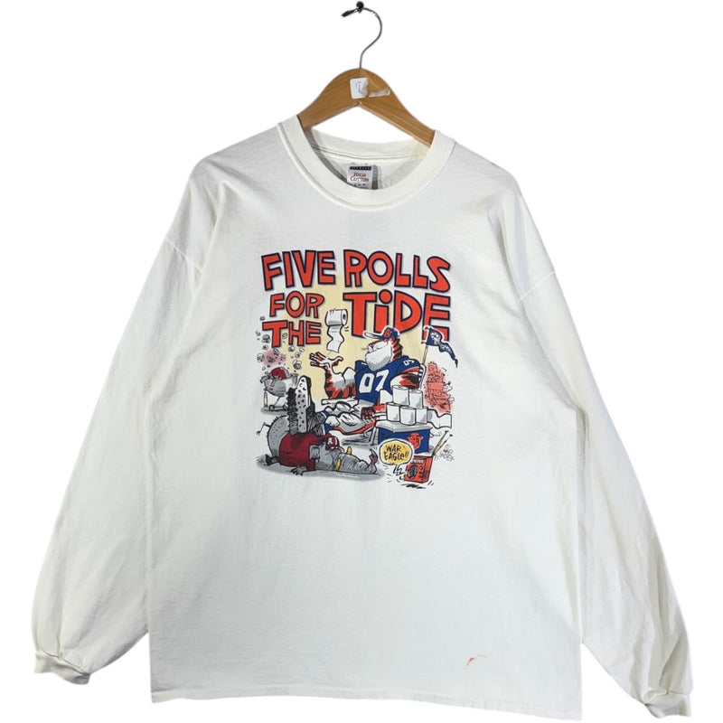 Vintage Auburn Tigers Five Rolls for the Tide Graphic Long Sleeve T-Shirt
