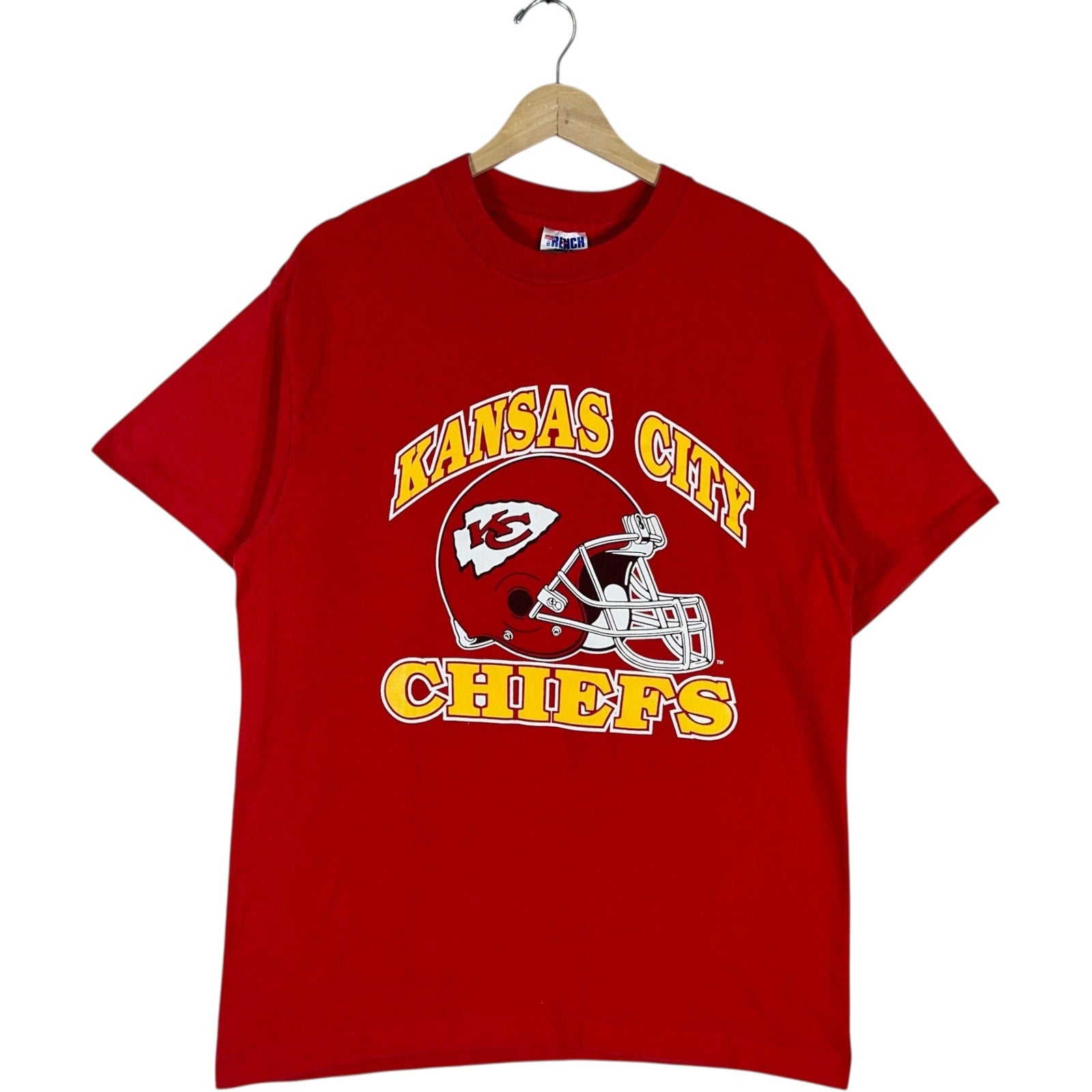Vintage Kansas City Chiefs Helmet Logo NFL Tee