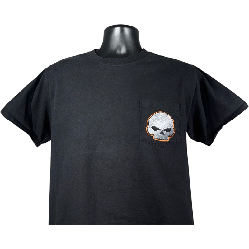 Vintage Harley Davidson Las Vegas Skull Double Sided Tee