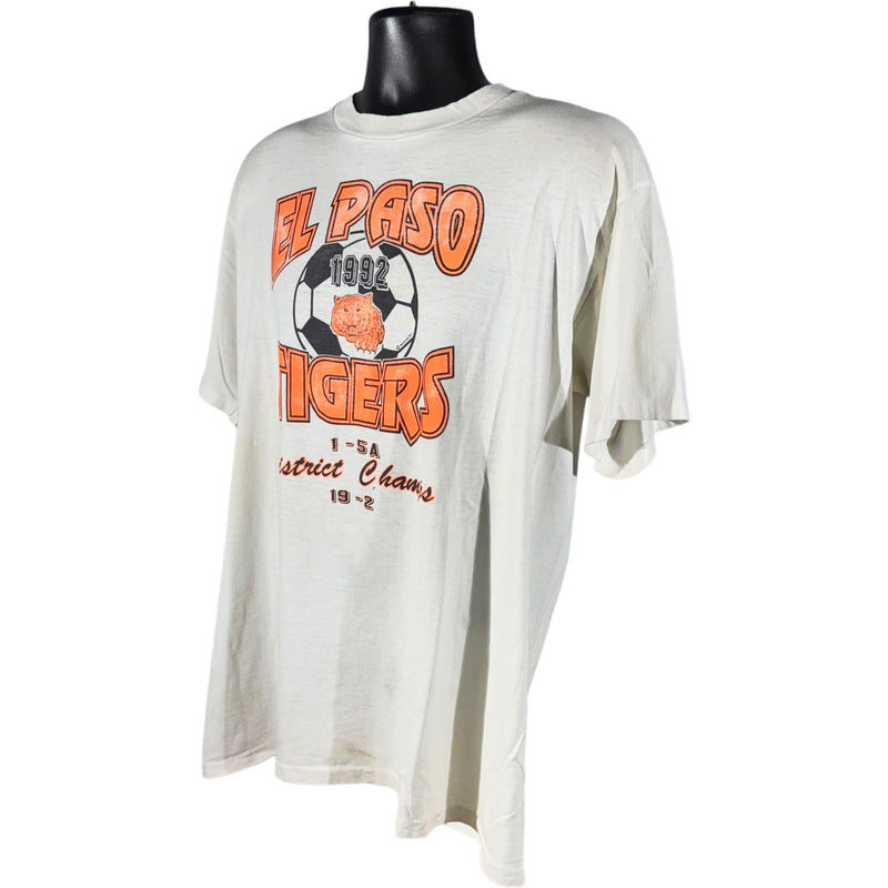 Vintage El Paso Tigers District Champs Soccer Tee 1992