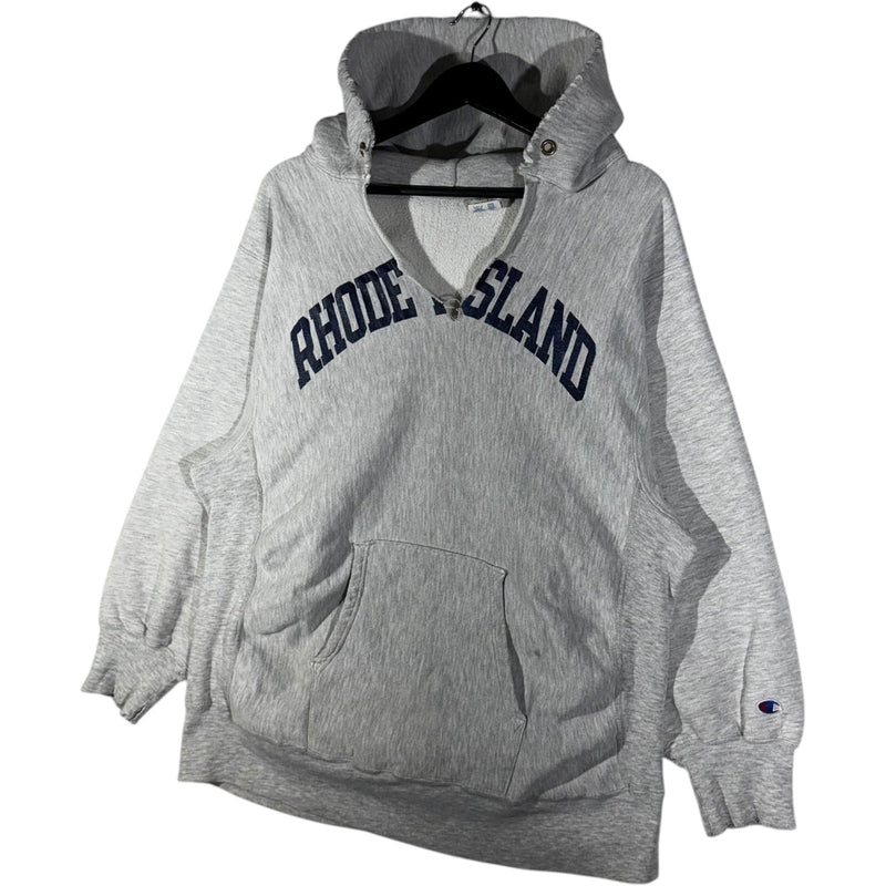 Vintage Champion Reverse Weave Rhode Island Spellout Hoodie