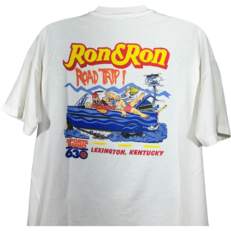 Vintage Ron & Ron Sports Radio Road Trip Back Print Tee