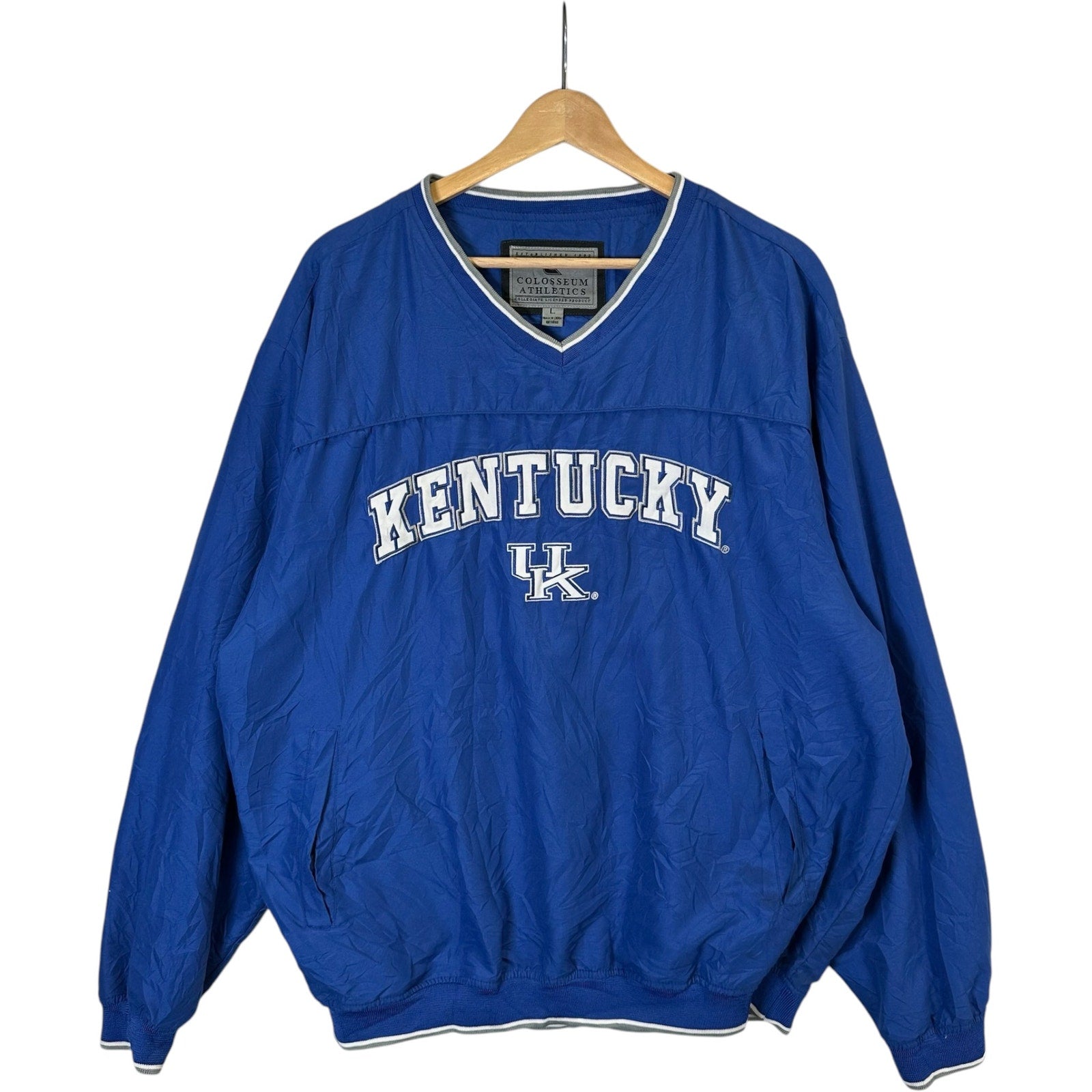 Vintage University Of Kentucky Spellout Pullover Windbreaker