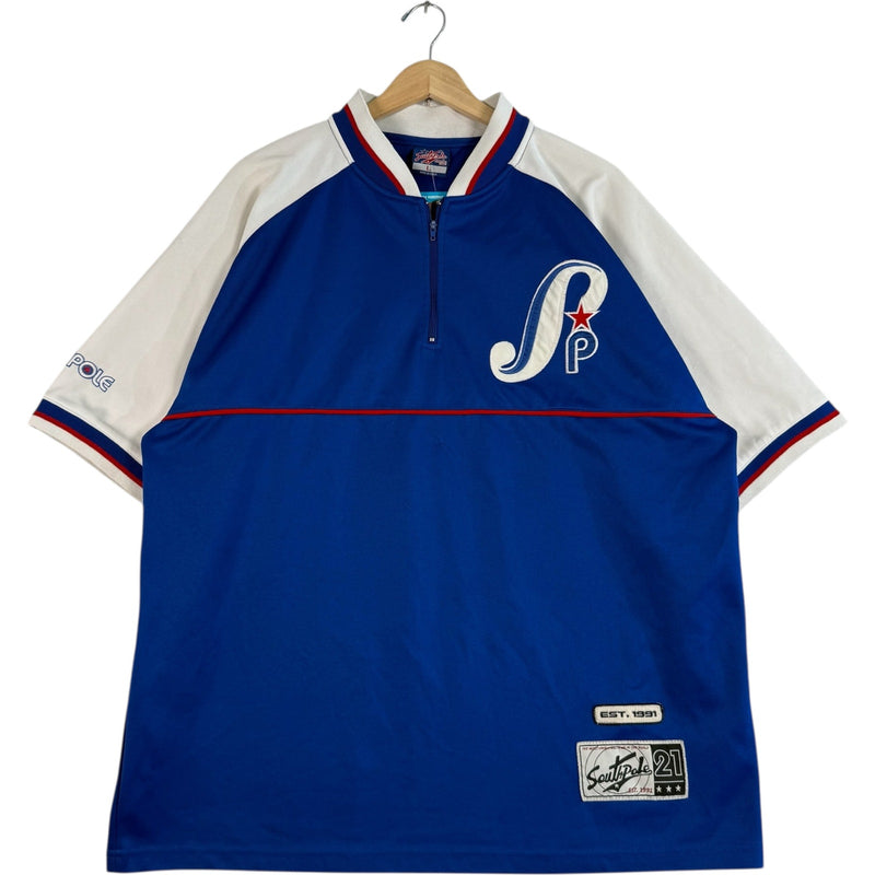 Vintage Southpole Logo Color Block 1/4 Zip Jersey