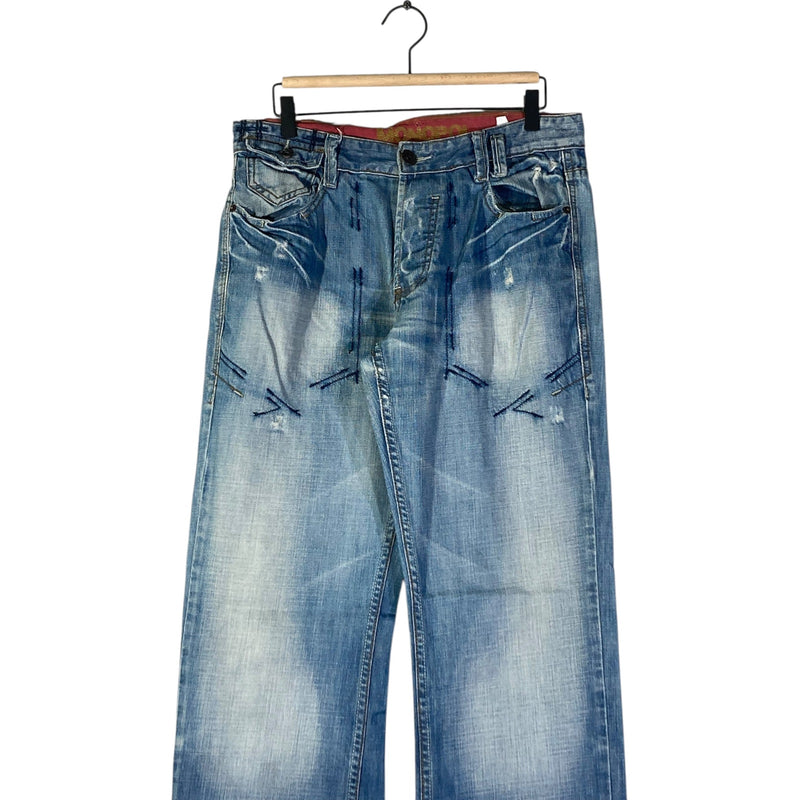 Vintage Faded Straight Leg Denim Jeans 32x32