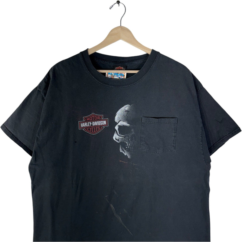 Vintage Peterson's Key West Harley Davidson Skull Tee