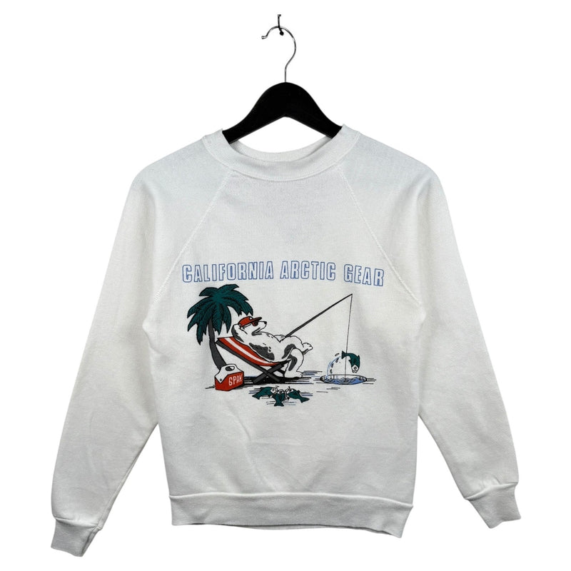 Vintage California Arctic Gear Polar Bear Fishing Crewneck