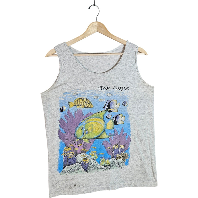 Vintage Underwater Coral Reef Sun Lakes Souvenir Tank Top