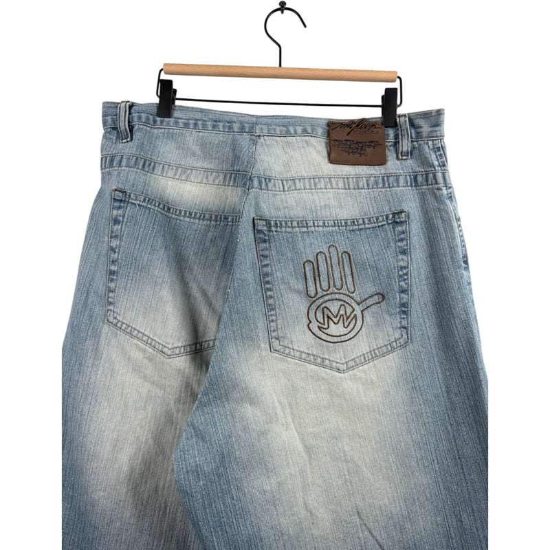 Vintage Miskeen Hand Painted Bermuda Denim Shorts
