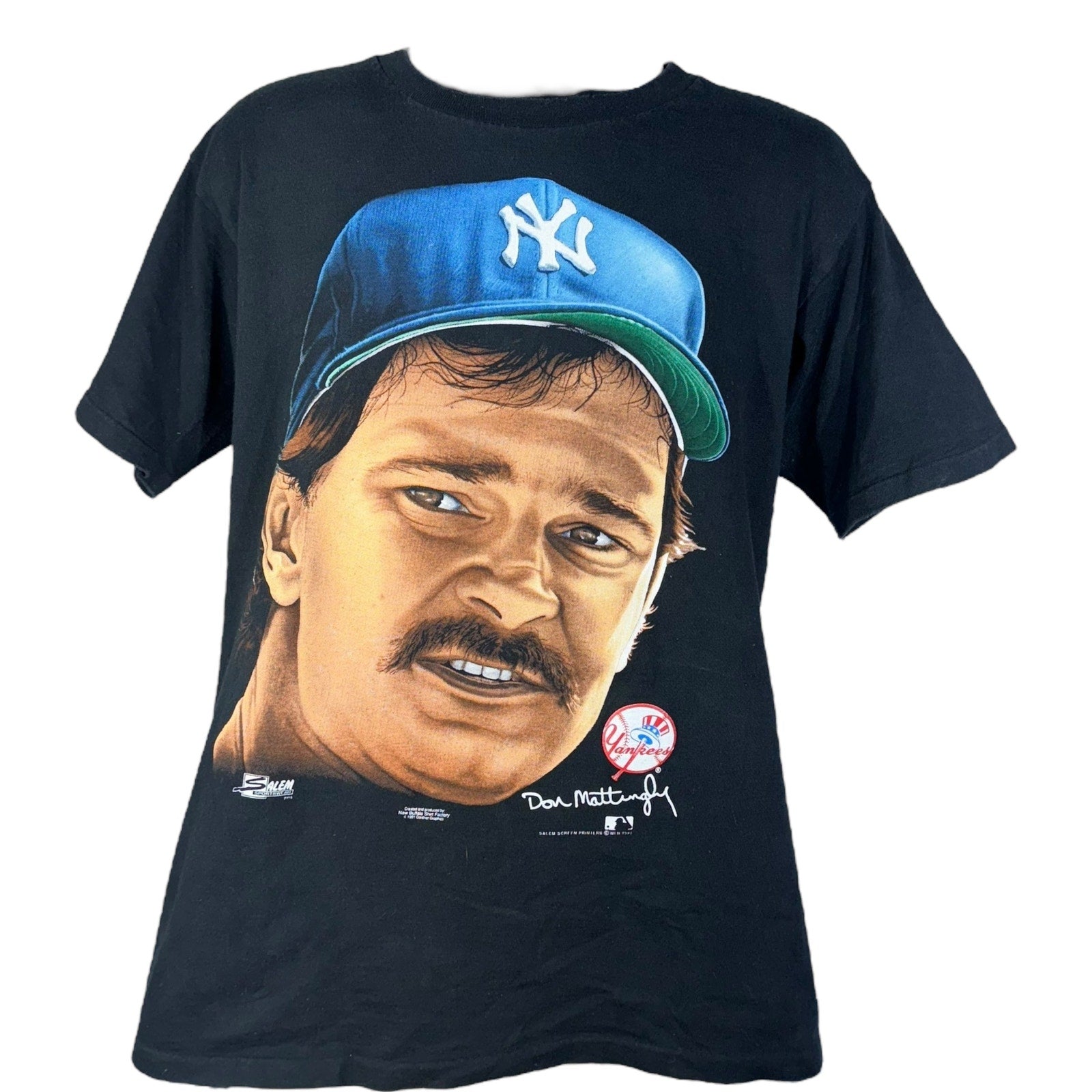 Vintage New York Yankees Don Mattingly Big Face Tee 90s