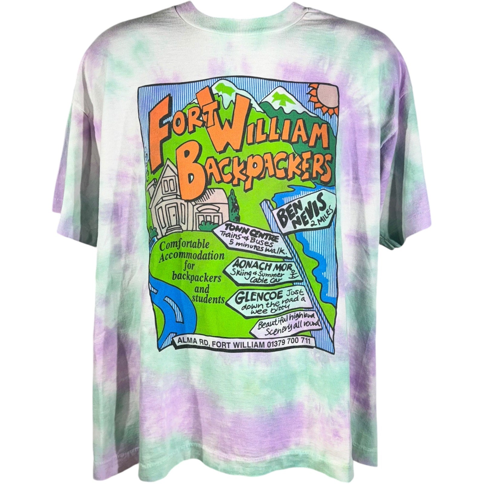 Vintage Fort William Scotland Tie Dye Souvenir Tee