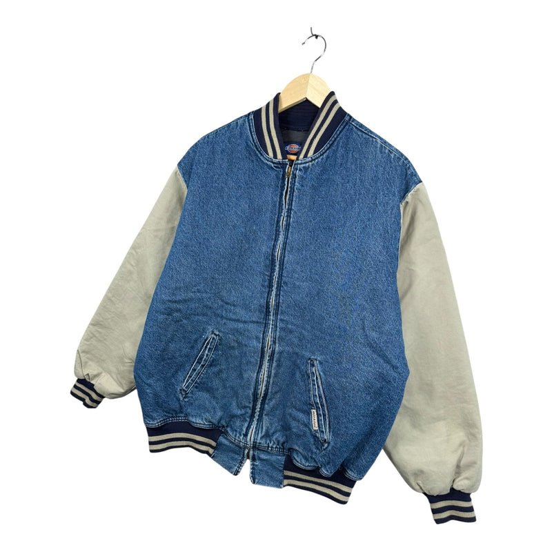 Vintage Dickies Denim Striped Bomber Jacket