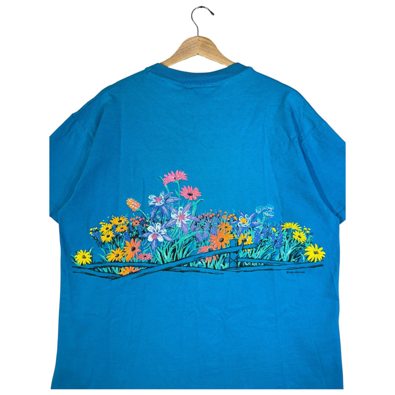 Vintage Anvil 1990 Floral Print T-Shirt