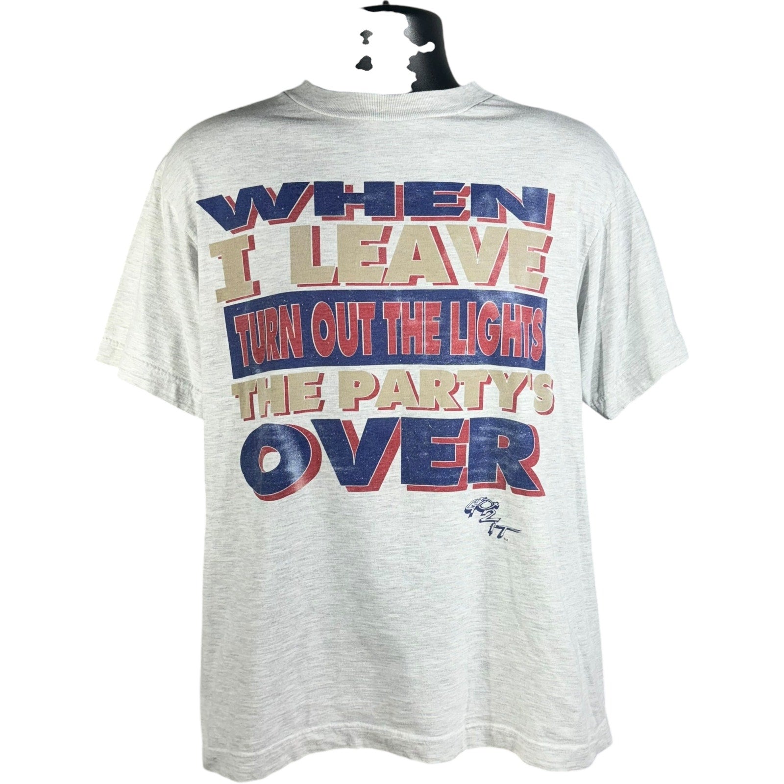 Vintage "The Party's Over" Quote Tee