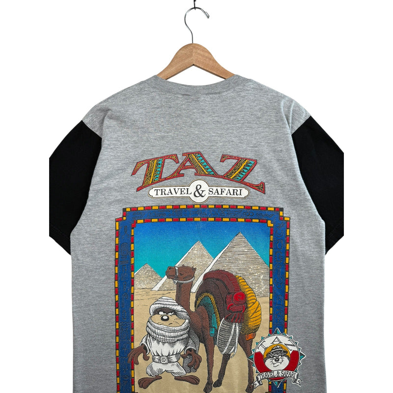 Vintage Looney Tunes Taz Travel & Safari Henley T-Shirt