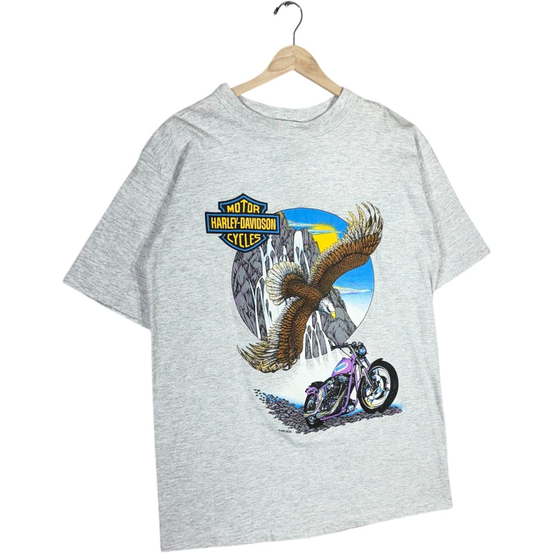 Vintage Harley Davidson Bald Eagle Motorcycle Tee