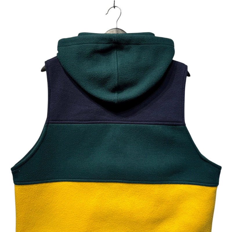 Vintage Izzi Fleece Color Block Hooded Full Zip Vest
