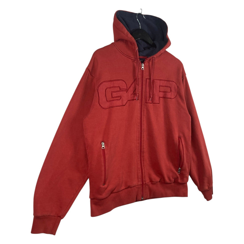 Vintage GAP Embroidered Logo Full Zip Hoodie