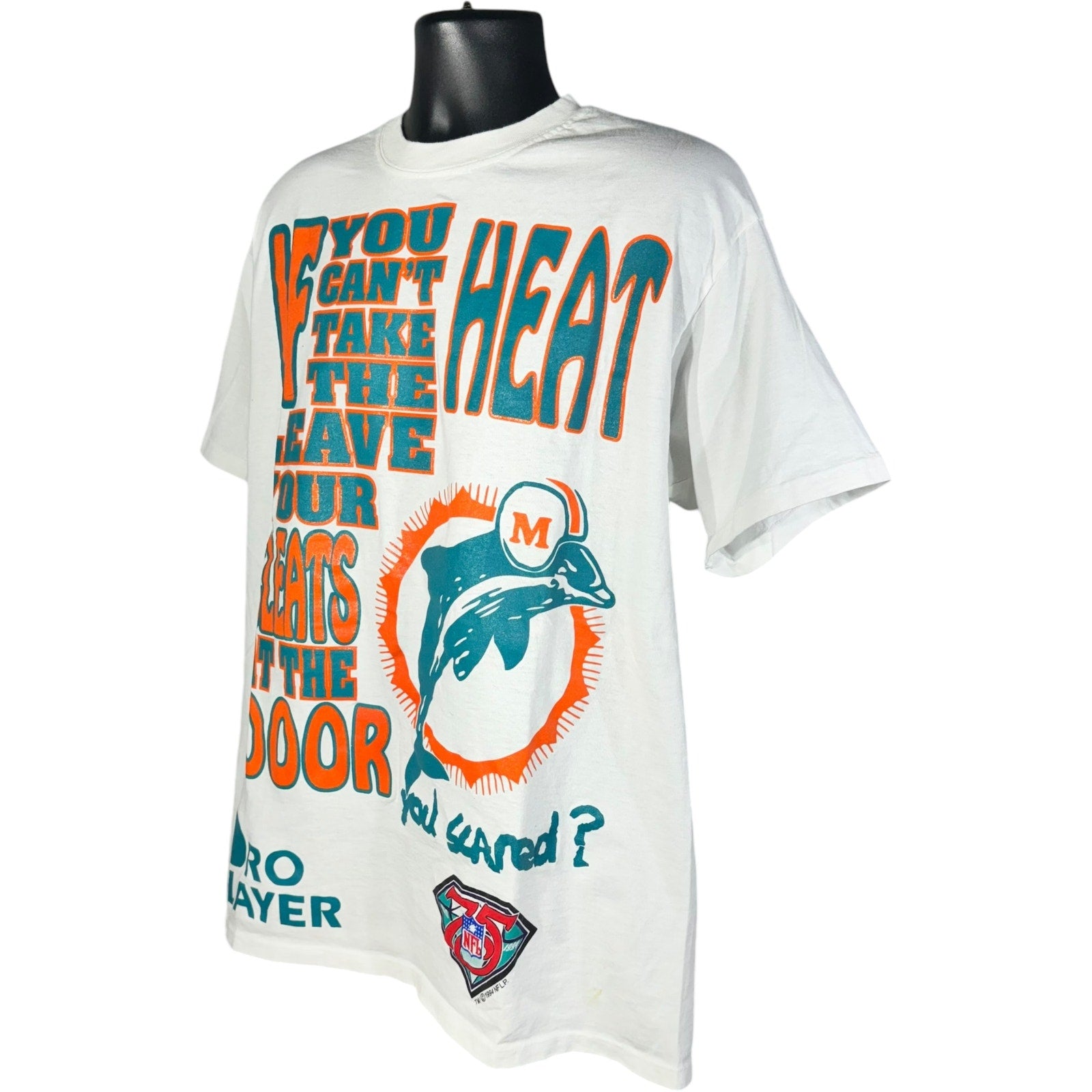 Vintage Pro Player "You Scared?" Miami Dolphins NFL Tee