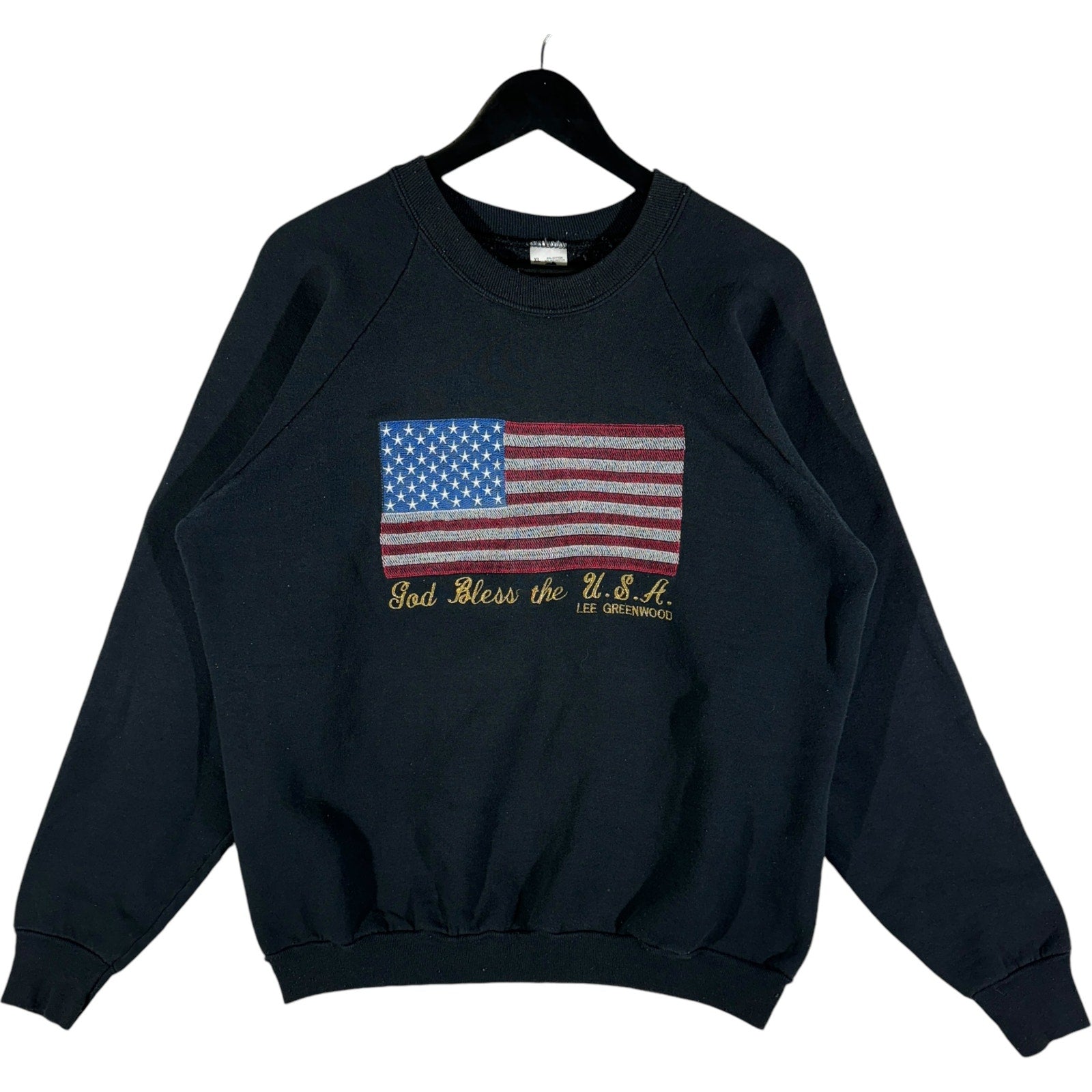 Vintage "God Bless The U.S.A." American Flag Crewneck