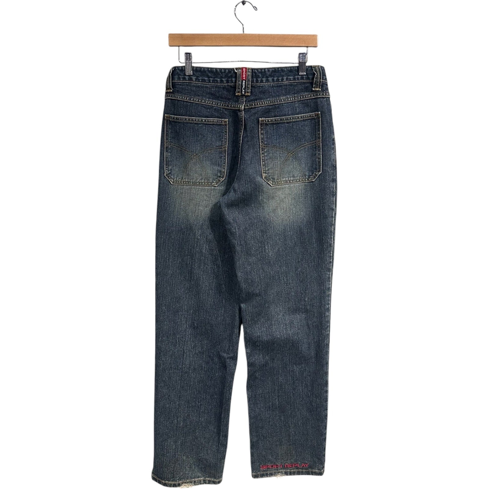 Vintage Sport Replay Straight Leg Denim Jeans 31x32