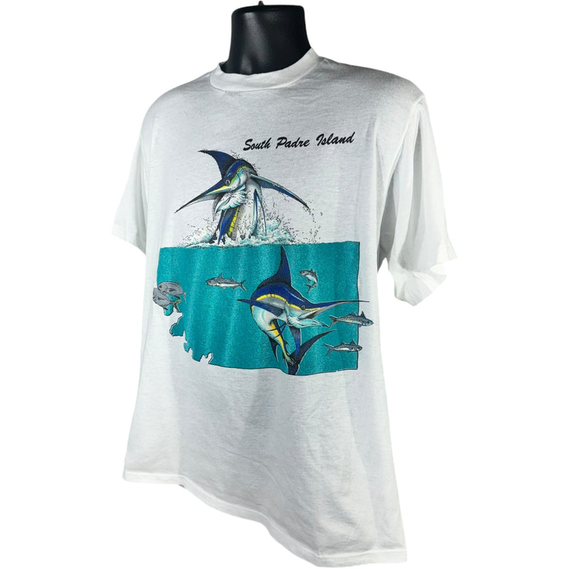 Vintage Swordfish South Padre Island Souvenir Tee 90s