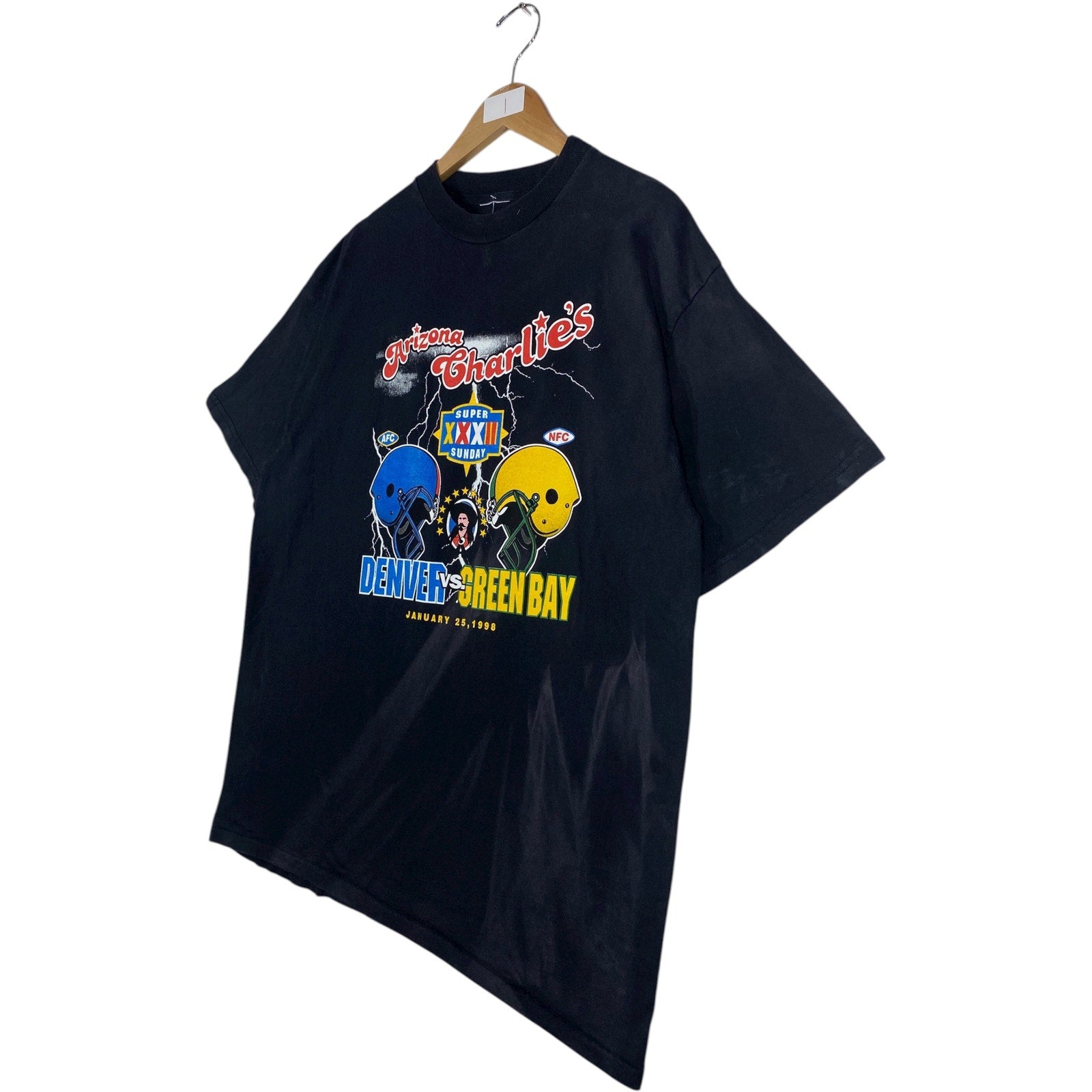 Vintage Denver Vs. Green Bay NFL T-Shirt 1998