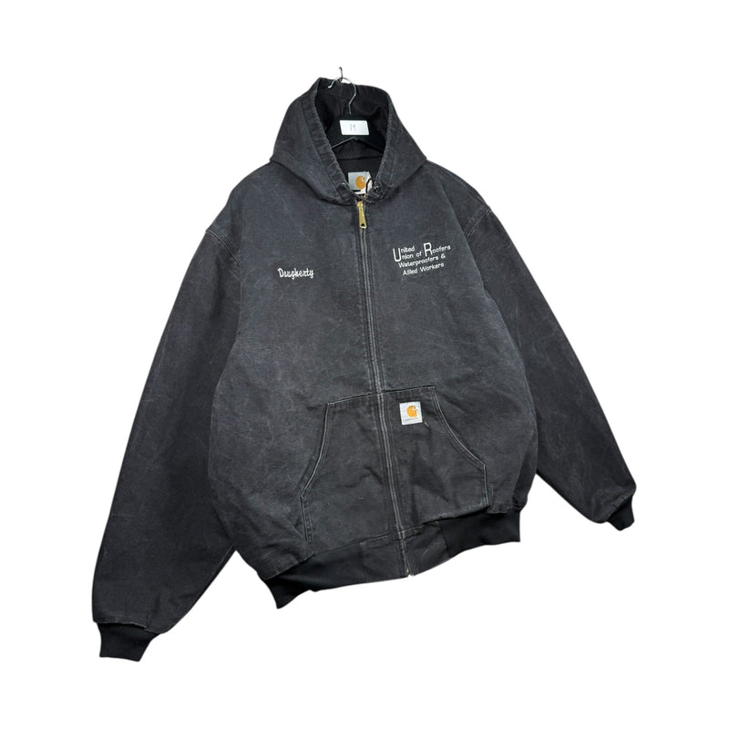 Vintage Carhartt Active Cedar Rapids LA Full Zip Hoodie