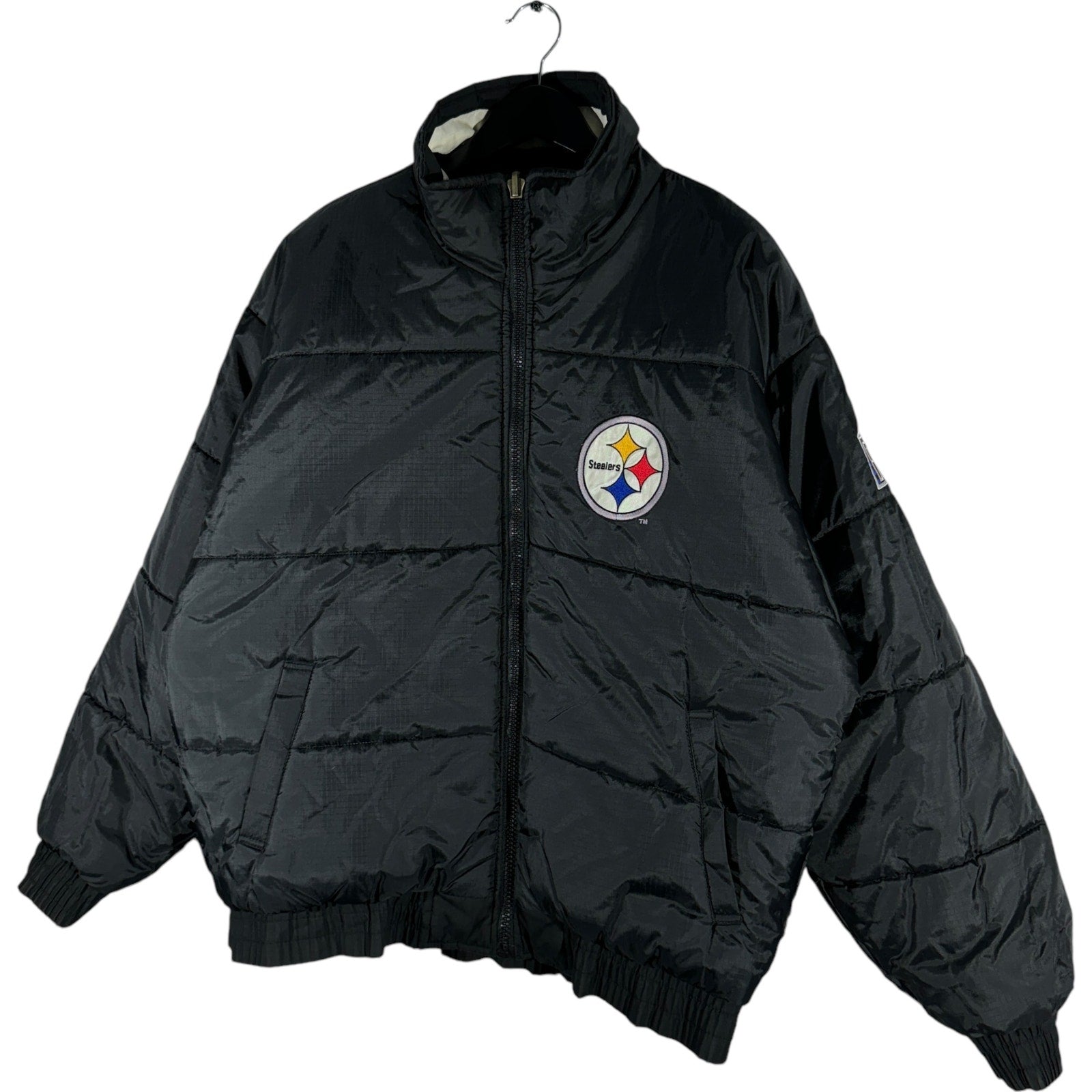 Vintage Pro Player Pittsburgh Steelers NFL Reversible Puffer Jacket