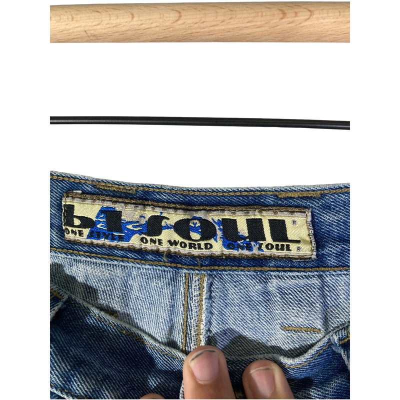 Vintage B1 Soul Utility Workwear Denim Shorts 26x10