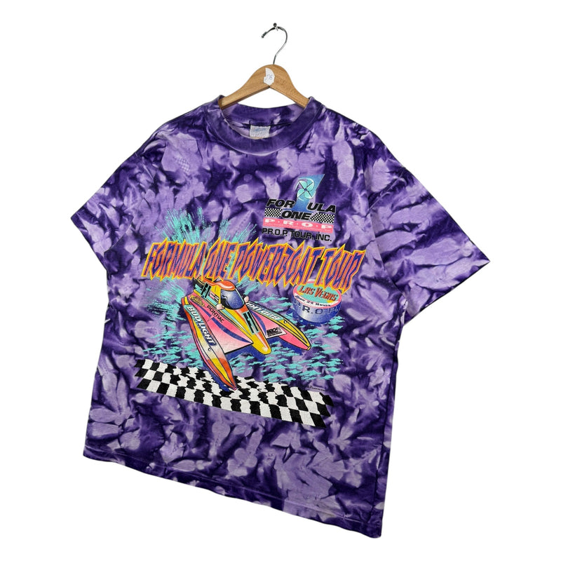 Vintage Formula One Powerboat Tour Racing Tie-Dye T-Shirt