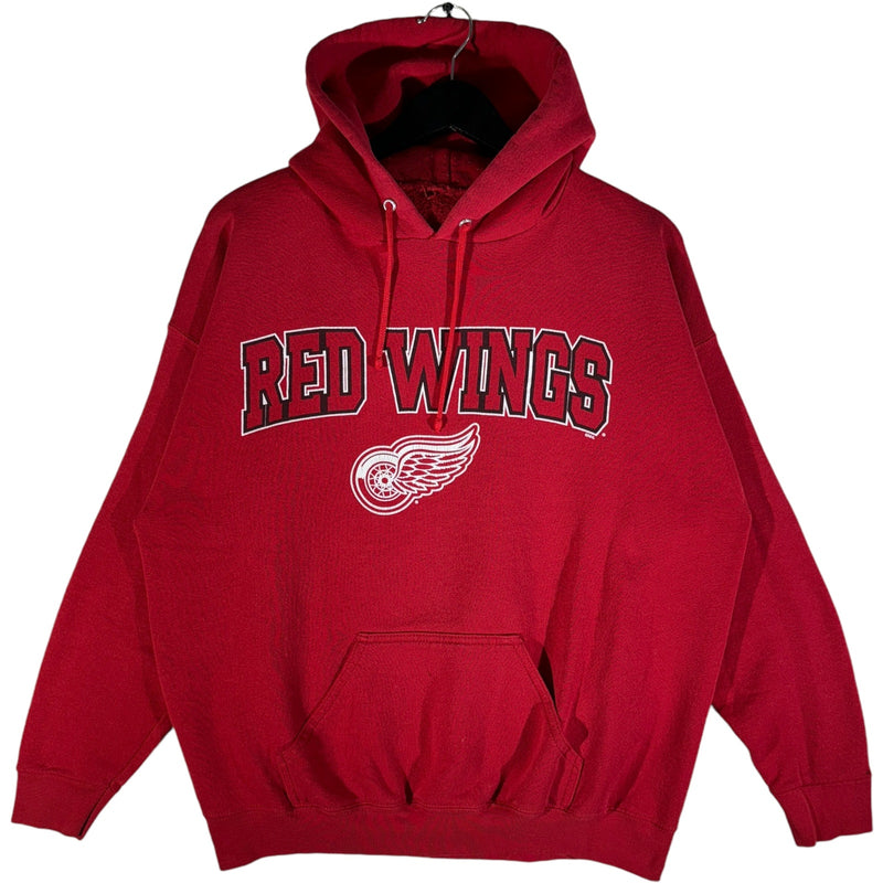 Vintage Detroit Red Wings NHL Spellout Hoodie