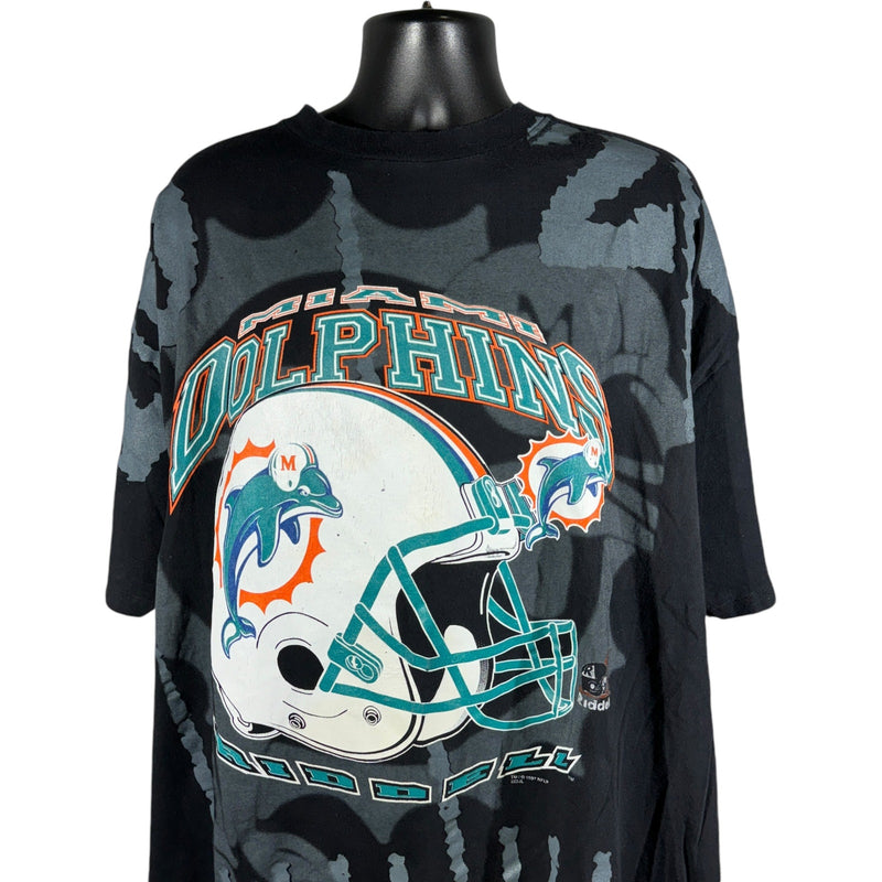 Vintage Miami Dolphins Helmet AOP NFL Tee 90s