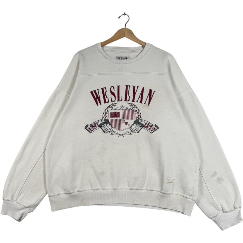 Vintage Wesleyan University Emblem Pullover Crewneck
