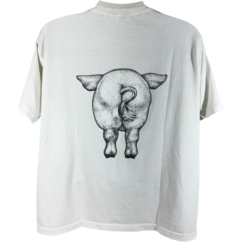 Vintage Michell Illustrated Pig Continuous Graphic Tee