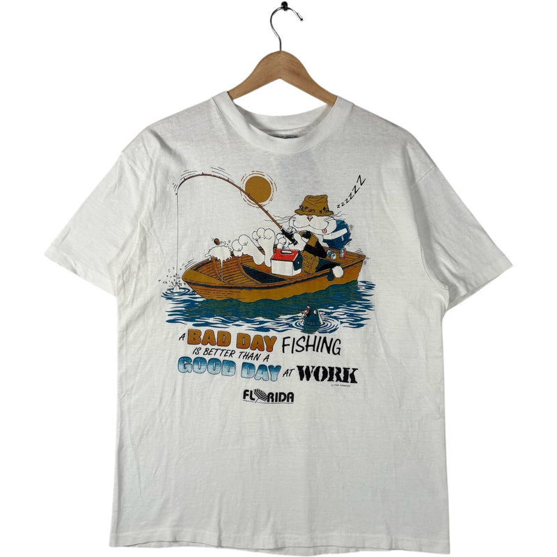 Vintage Florida Fishing Cartoon Humor Tee