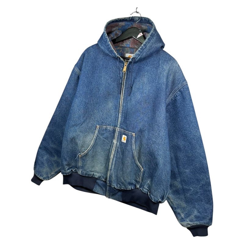 Vintage Carhartt Denim Workwear Full Zip Jacket