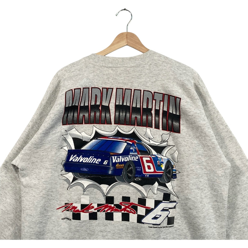 Vintage Nutmeg Mark Martin #6 Race Car NASCAR Crewneck