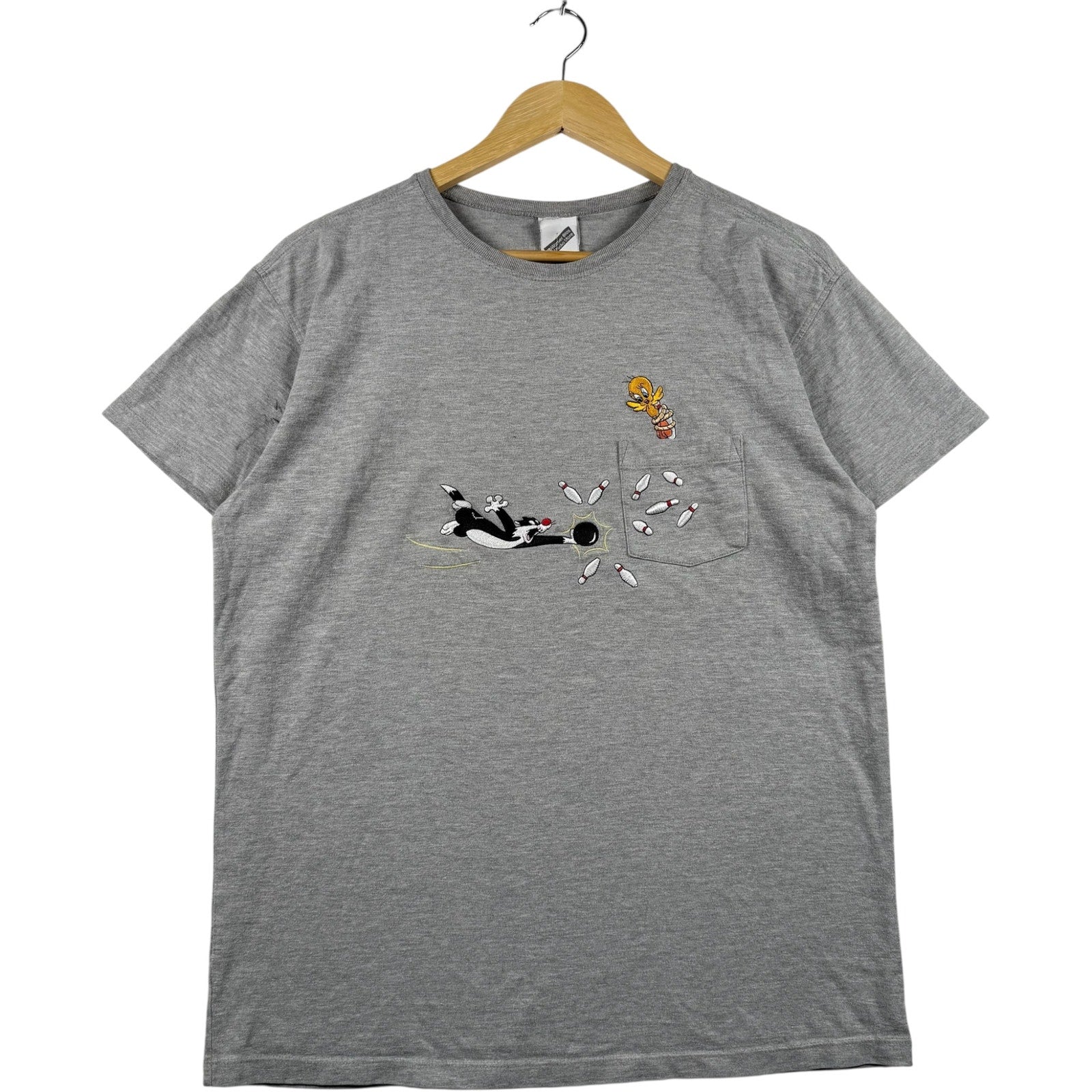 Vintage Warner Bros Embroidered Pocket T-Shirt