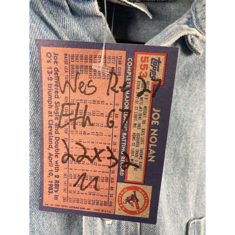 Vintage Looney Tunes Football Denim Long Sleeve Button Up