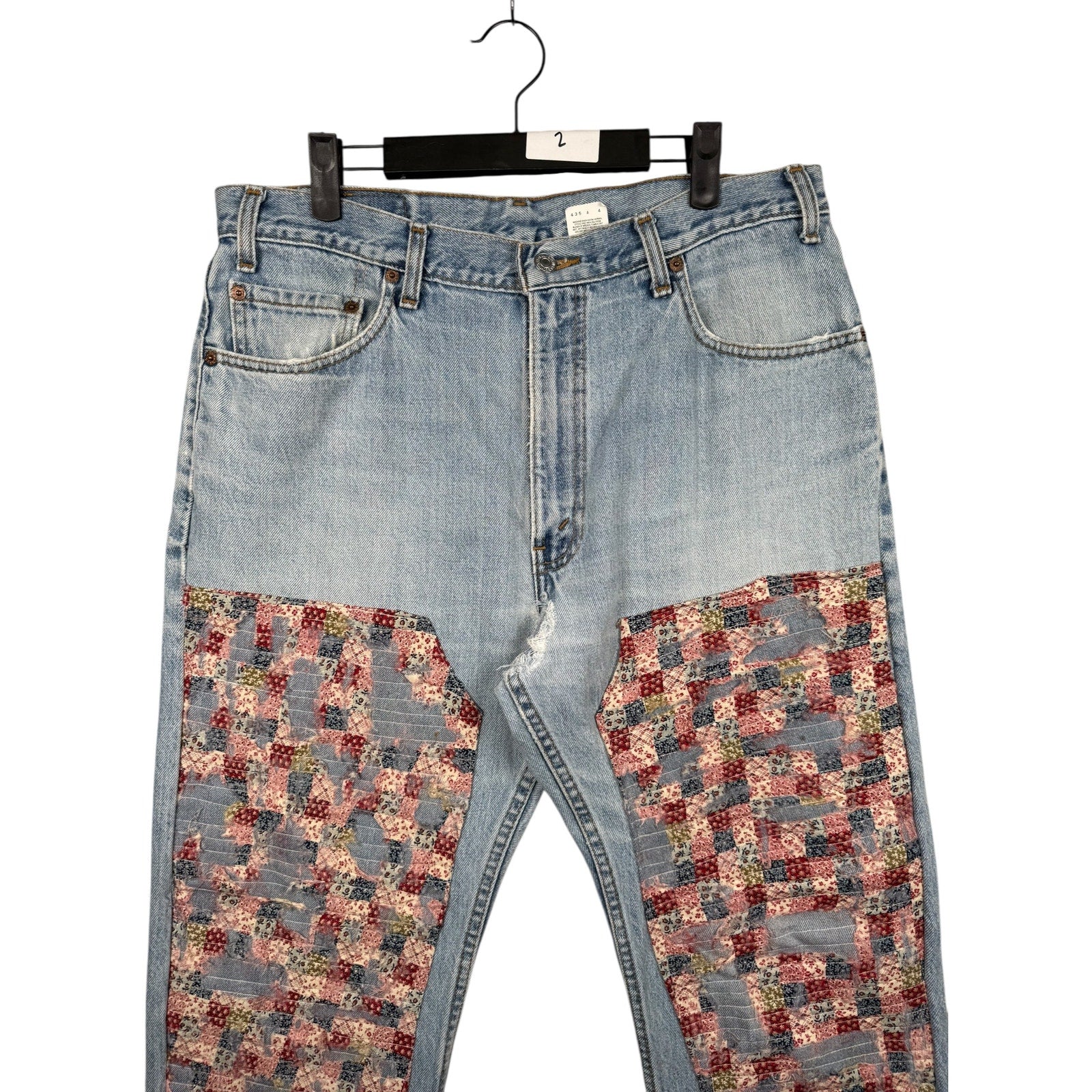 Vintage Levi's 505 Patchwork Straight Leg Denim Jeans 36