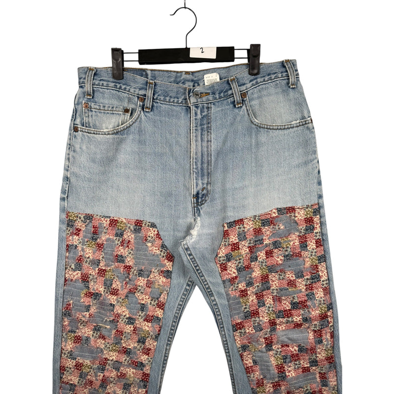 Vintage Levi's 505 Patchwork Straight Leg Denim Jeans 36
